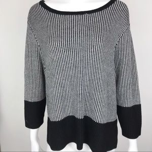Banana Republic Black and white knit sweater